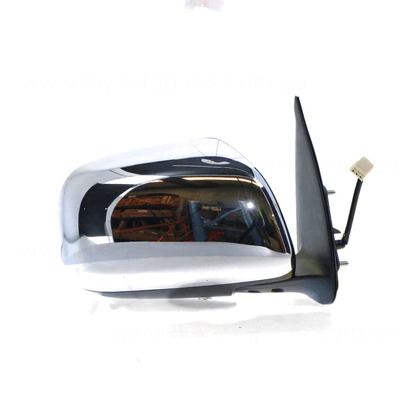 Chrome Door Mirror Electric Adjust Drivers Side Genuine suits Toyota Hilux 15/16/25/26 Series SR & SR5 2005 to 2009