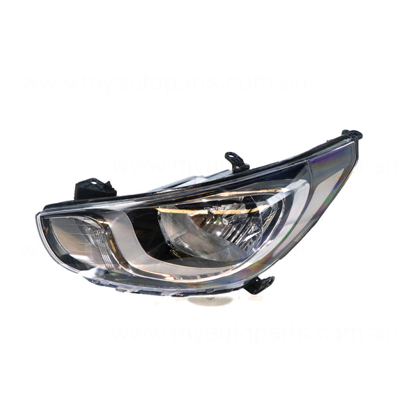 Head Lamp Passenger Side Certified Suits Hyundai Accent RB 2011 to 2013