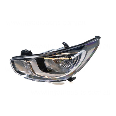 Head Lamp Passenger Side Certified Suits Hyundai Accent RB 2011 to 2013