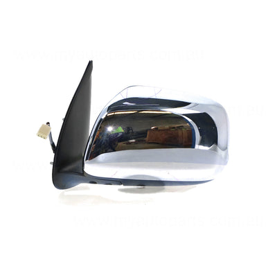 Chrome Door Mirror Electric Adjust Passenger Side Genuine suits Toyota Hilux 15/16/25/26 Series SR & SR5 2005 to 2009