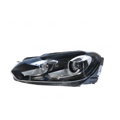 Xenon Chrome Head Lamp Passenger Side OES Suits Volkswagen Golf MK 6 2009 to 2013