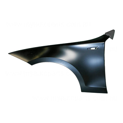 Certified Front Guard Passenger Side Black Without Flare With Repeater Light suits BMW 1 Series E88, E82, E87 2004 to 2013