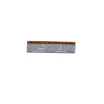 OEM Fan Warning Decal suits Suzuki Swift AZ, RS416, FZ, RS415 2005 to 2020