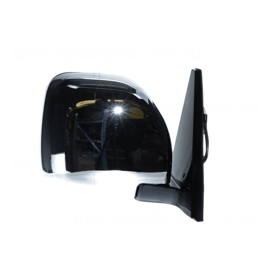 Chrome Door Mirror Electric Adjust Drivers Side Aftermarket suits Mitsubishi Pajero 2000 to 2006