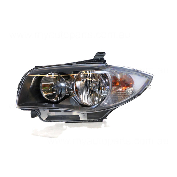 Halogen Black Head Lamp Passenger Side OES suits BMW 1 Series 2007 to 2009