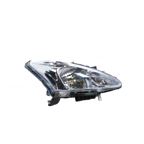 Halogen Manual Adjust Head Lamp Drivers Side OEM Suits Nissan Pulsar C12 2013 to 2016