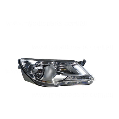 Halogen Electric Adjust Head Lamp Drivers Side OEM Suits Volkswagen Tiguan 5N 2008 to 2011