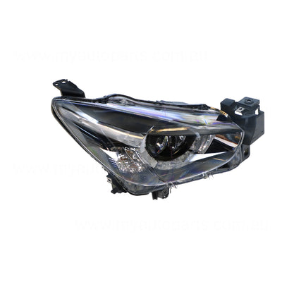 LED Manual Adjust Head Lamp Drivers Side Genuine Suits Mazda 2 DJ 2014 to 2019