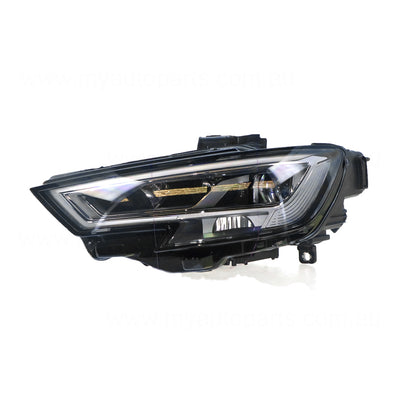 LED Head Lamp Passenger Side Genuine suits Audi A3/S3/RS3 8V 2016 On