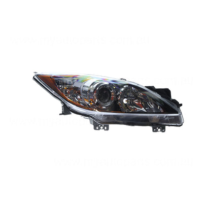 Halogen Manual Adjust Head Lamp Drivers Side Q-Part Certified suits Mazda 3 BL