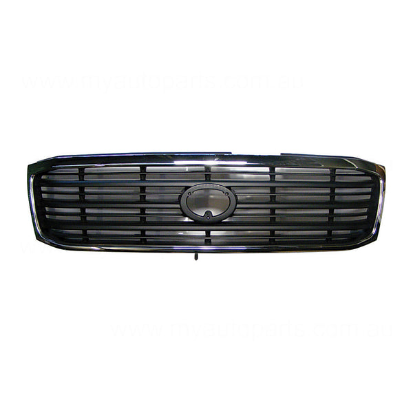 Black with Chrome Surround Grille Aftermarket suits Toyota Landcruiser 100 Series GXL 1/1998 to 8/2002