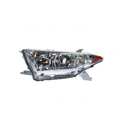 Headlight Passenger Side Genuine Suits Toyota Kluger GSU40R/GSU45R 2010 to 2013 - 8117048A20