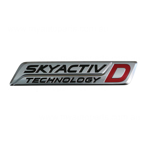 Boot lid Emblem "Skyactiv D" OEM Suits Mazda 6 GJ Sedan 2015 to 2016