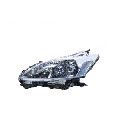 LED Head Lamp Passenger Side Genuine Suits Toyota Prius-V i-Tech ZVW40R 2012 to 2013
