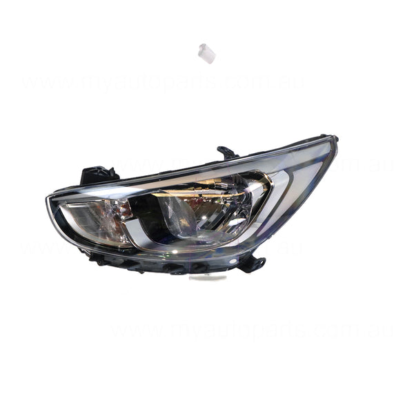 Halogen Head Lamp Passenger Side OEM Suits Hyundai Accent RB 2017 to 2019