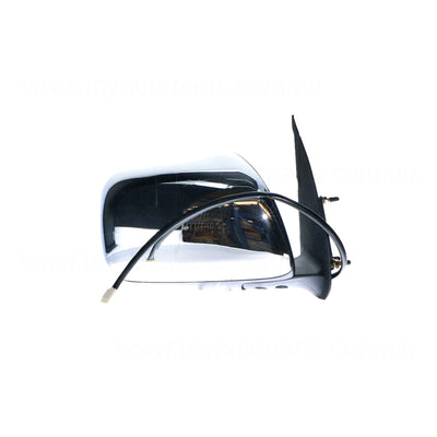 Chrome Door Mirror Electric Adjust Drivers Side Aftermarket suits Toyota Hilux 15/16/25/26 Series SR & SR5 2005 to 2009