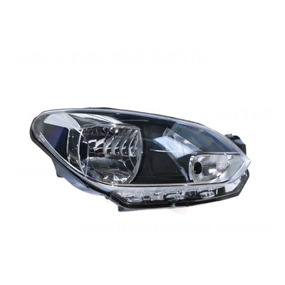 Halogen Electric Adjust Head Lamp Drivers Side Certified Suits Volkswagen Up AA 2012 to 2014