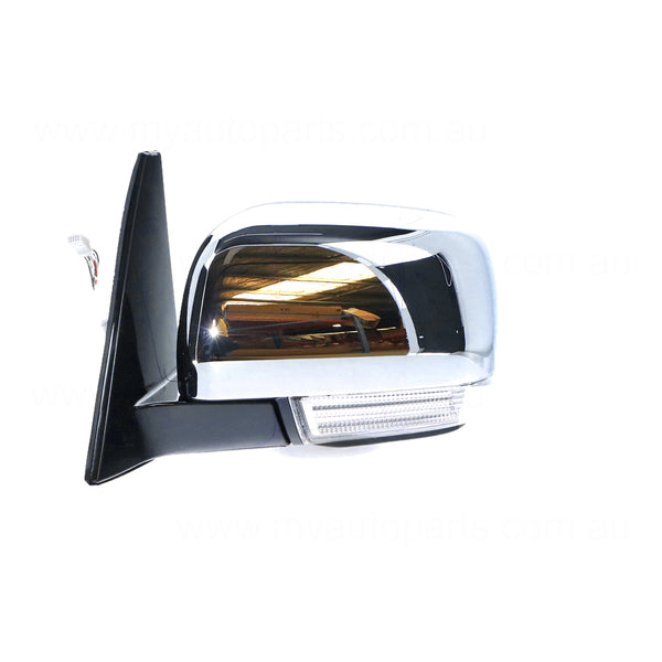 Chrome Door Mirror With Indicator Passenger Side OEM suits Mitsubishi Pajero 2008 On