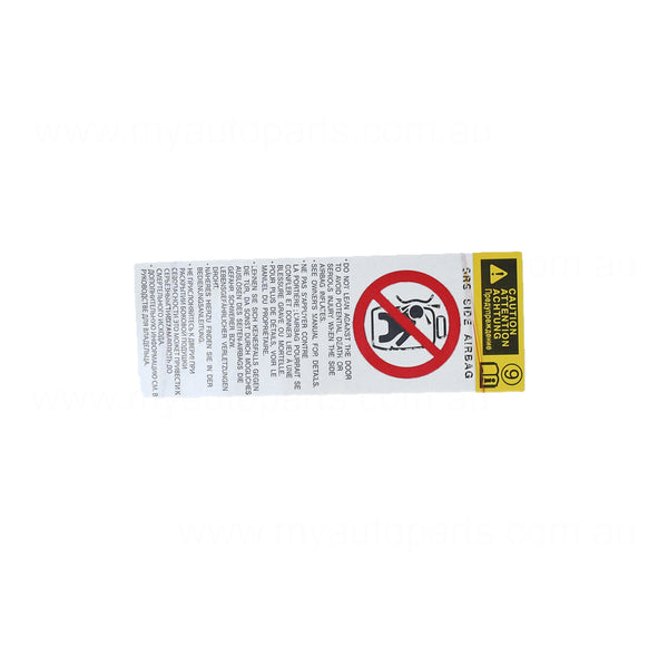 Toyota Corolla OEM Warning Decal 11/2005 to 11/2019 - 7459653011