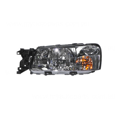Chrome Head Lamp Passenger Side Genuine suits Subaru Forester SG 2002 to 2005
