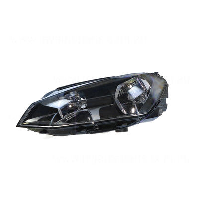 Halogen Manual Adjust Head Lamp Passenger Side OES Suits Volkswagen Golf MK 7 2013 to 2017