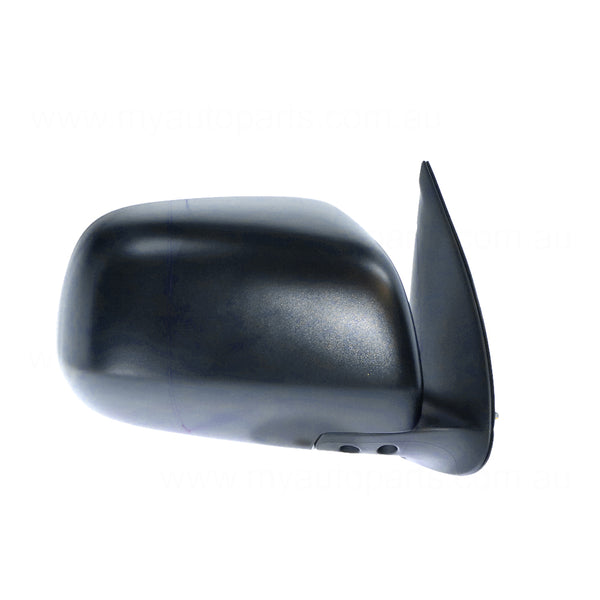 Black Door Mirror Manual Adjust Drivers Side OEM suits Toyota Hilux 15/16/25/26 Series Single Cab/Xtra Cab 4WD SR & SR5 2009 to 2015