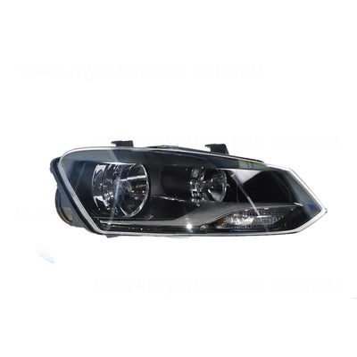 Halogen Head Lamp Drivers Side OES Suits Volkswagen Polo GTi/Comfortline 6R 2010 to 2014