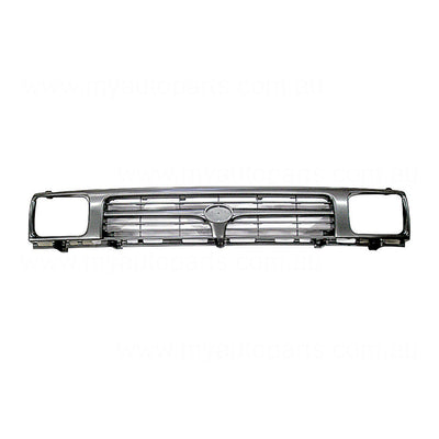 Silver Grille "T-Bar" Aftermarket Suits Toyota Hilux 8/1994 to 8/1997