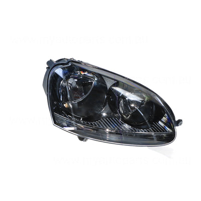 Black Head Lamp Drivers Side Certified Suits Volkswagen Golf MK 5 2004 to 2009