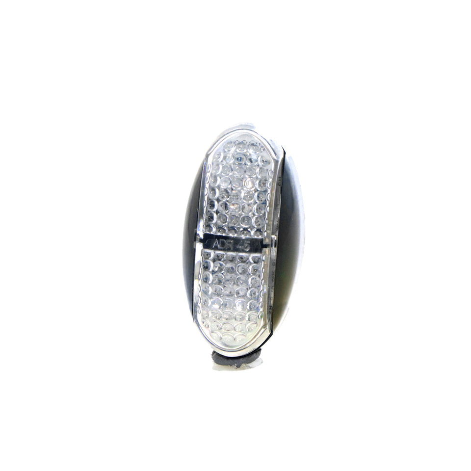 LED Red/Amber Marker - Clear Lens, 10-30V, ADR Compliant