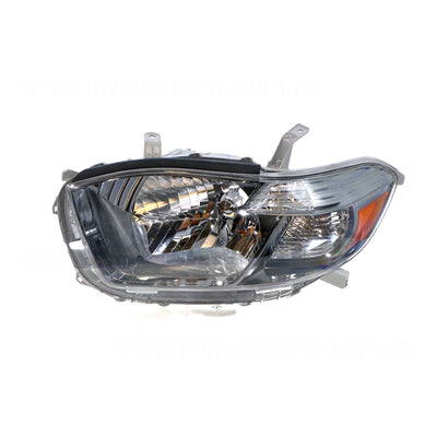 Halogen Head Lamp Passenger Side OEM Suits Toyota Kluger GSU40R/GSU45R KX-S & Grande 2007 to 2010