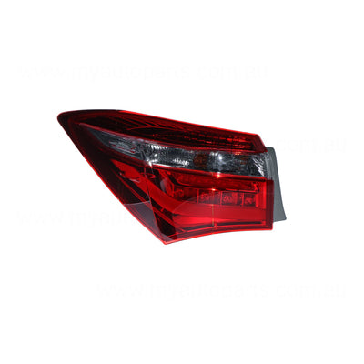 Red/Clear Tail Lamp Passenger Side Genuine Suits Toyota Corolla ZRE172R 2013 to 2019