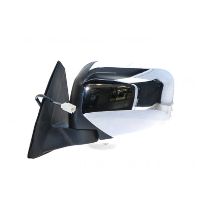 Chrome Door Mirror Electric Adjust Passenger Side Aftermarket suits Mitsubishi Triton 2006 to 2015