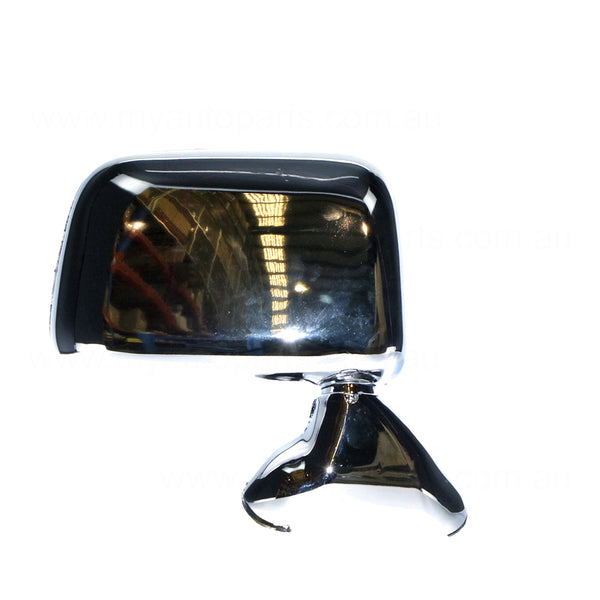 Chrome Door Mirror Door Mount Drivers Side Aftermarket Suits Toyota Hilux 80 Series 1988 to 1997
