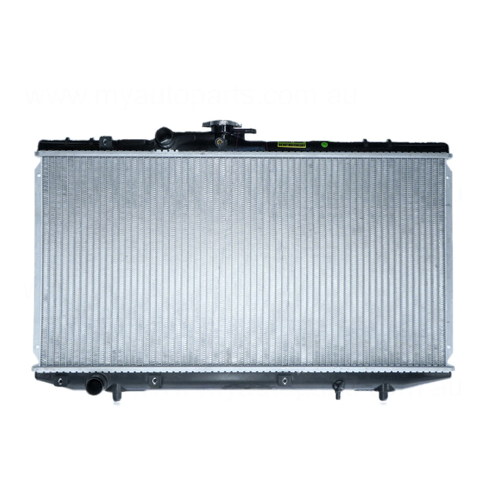 Radiator 28 / 28 mm Plastic Aluminium 325 x 638 x 16 mm Manual 1.4 L 4E Aftermarket Suits Toyota Starlet EP91R 1996 to 1999
