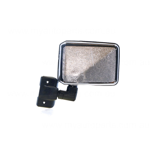 Chrome Door Mirror Drivers Side Aftermarket suits Toyota Landcruiser 70 Series 1990 to 2016