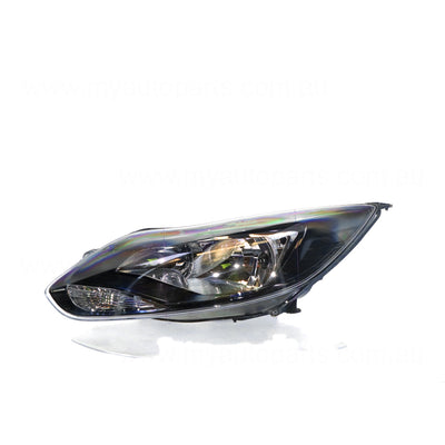 Black Head Lamp Passenger Side Certified Suits Ford Focus LW 2011 to 2012