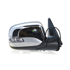 Chrome Door Mirror Electric Adjust with Indicator Drivers Side Aftermarket suits Holden Colorado & Rodeo