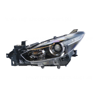 Halogen Manual Adjust Head Lamp Passenger Side Genuine suits Mazda 3 BN