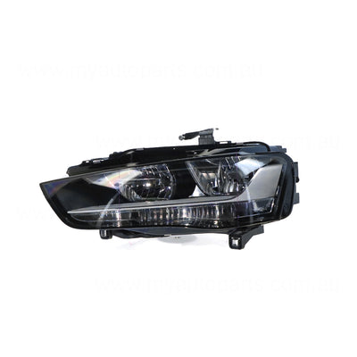 Halogen Head Lamp Passenger Side Certified Suits Audi A4 B8 2012 to 2015