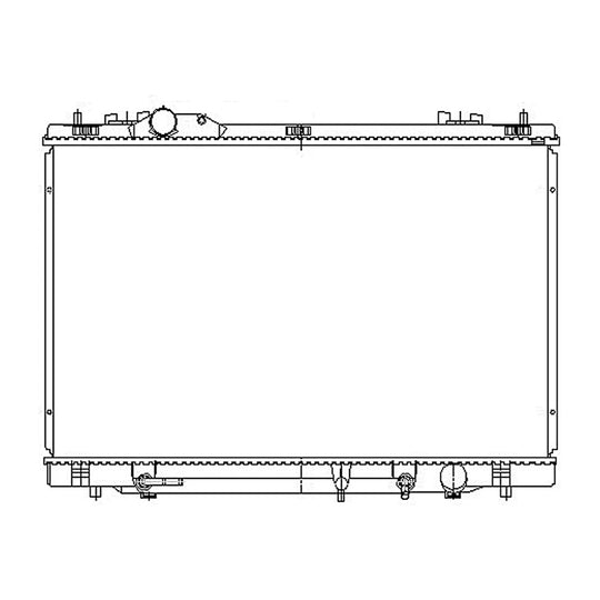 Radiator 38 / 38 mm Plastic Aluminium 450 x 708 x 26 mm Mauto 4.6 L 1URFSE Aftermarket Suits Lexus LS460 USF40R 2006 to 2021