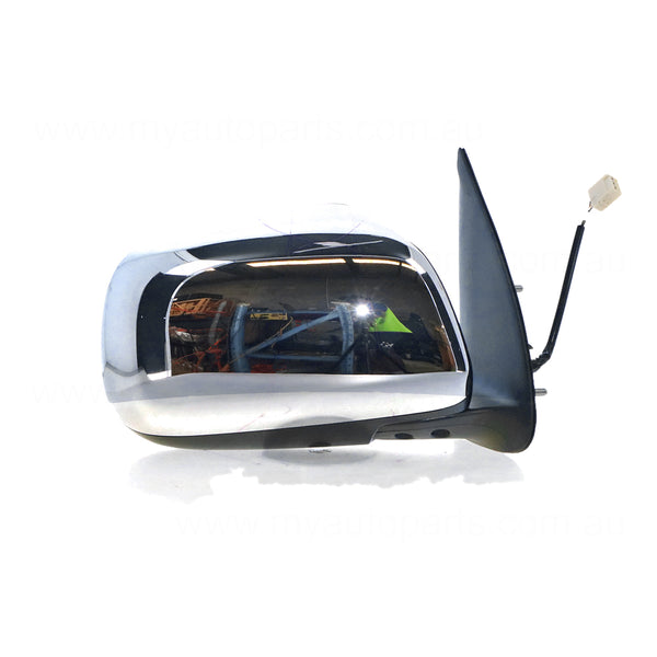 Chrome Door Mirror Electric Adjust Drivers Side Genuine suits Toyota Hilux 15/25/26 Series Dual Cab/Xtra Cab 4WD SR5 2009 to 2010