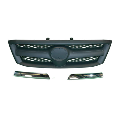 Black Grille with Chrome Surround Aftermarket suits Toyota Hilux 2/2005 to 8/2008