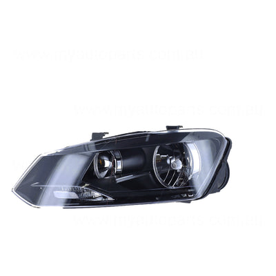 Certified Head Lamp Passenger Side suits Volkswagen Polo 6R 2014 to 2018
