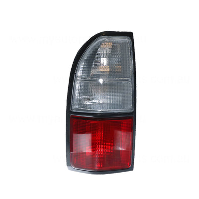 Red/Clear Tail Lamp Passenger Side Aftermarket Suits Toyota Prado 95 Series 1999 to 2002