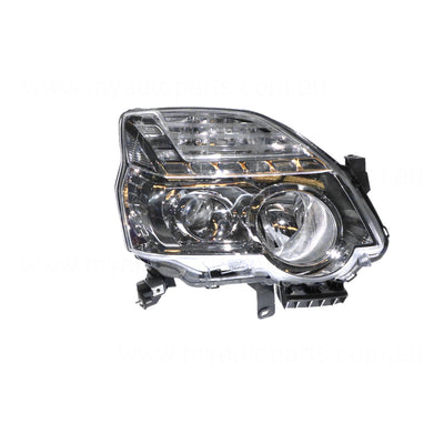 Halogen Electric Adjust Head Lamp Drivers Side Certified Suits Nissan X-Trail T31 2007 to 2014