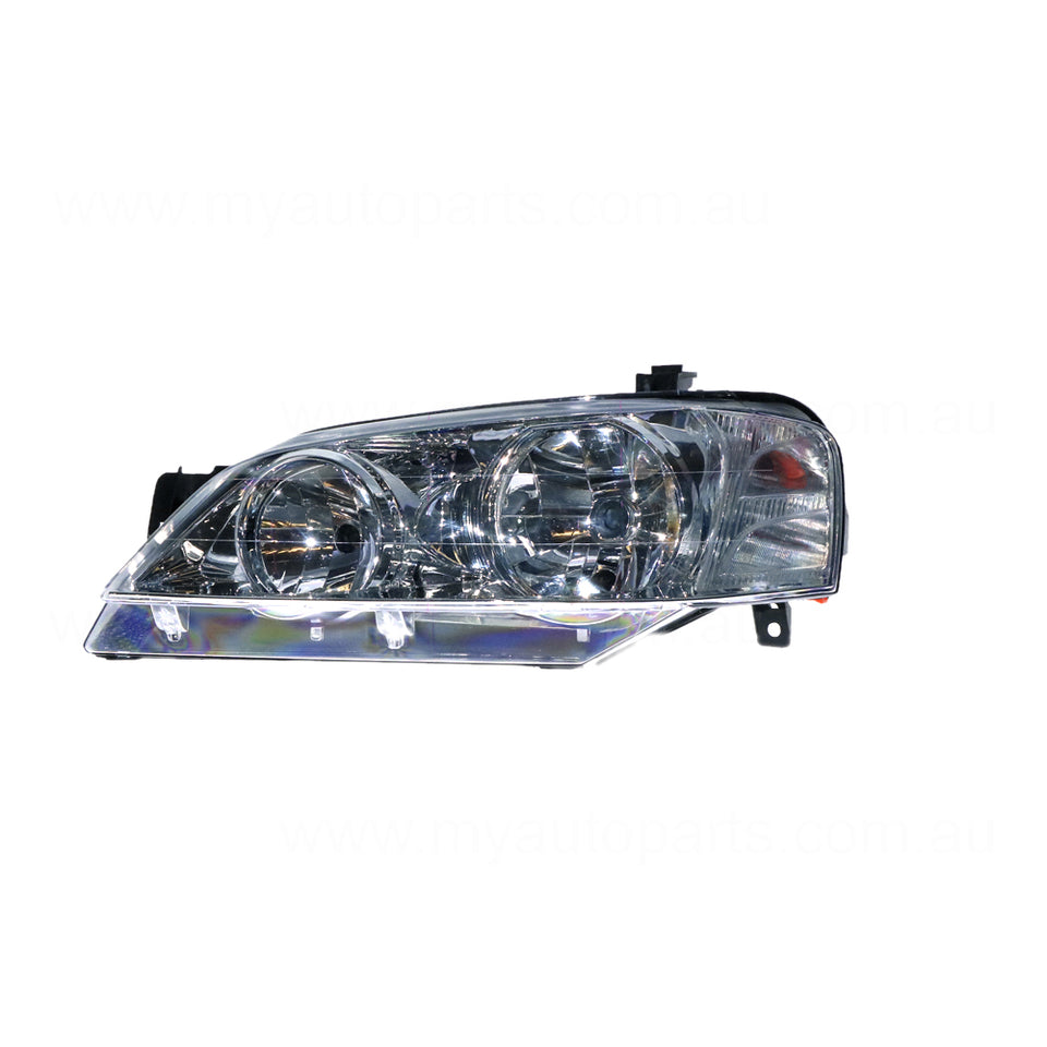 Chrome Halogen Head Lamp Passenger Side Certified Suits Ford Falcon Futura/Fairmont BA/BF 2002 to 2006