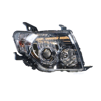 Halogen Black Head Lamp Drivers Side OEM Suits Mitsubishi Pajero NT 2009 to 2011