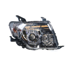 Halogen Black Head Lamp Drivers Side OEM Suits Mitsubishi Pajero NT 2009 to 2011