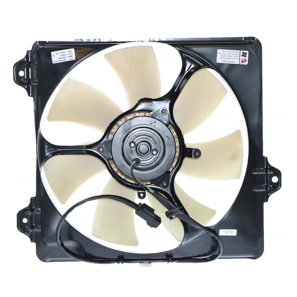 12 v A/C Condenser Fan Assembly Aftermarket Suits Toyota RAV4 ACA20R/ACA21R/ACA22R/ACA23R 2000 to 2005
